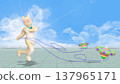 A human-shaped cat is performing acrobatic spinning top tricks in a park (background material for adding text). A human-shaped cat is performing acrobatic spinning top tricks in a park (background material for adding text). 137965171