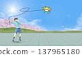 A boy is performing acrobatic spinning top tricks in a park (background image for adding text). A boy is performing acrobatic spinning top tricks in a park (background image for adding text). 137965180