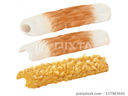 Chikuwa and Chikuwa Tempura Illustration Set Chikuwa and Chikuwa Tempura Illustration Set 137965645