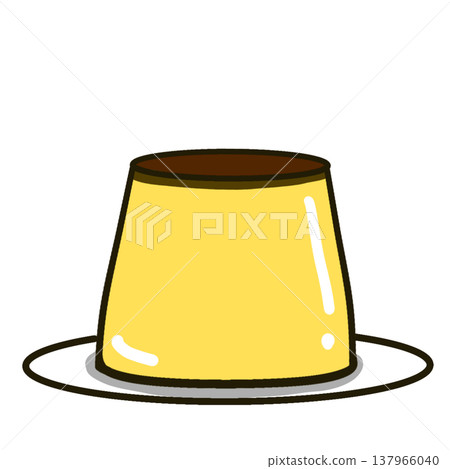 一個看起來很美味的蛋奶布丁插圖圖標 137966040