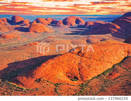 Aerial photograph of the Mount Olga mountain range Aerial photograph of the Mount Olga mountain range 137966250