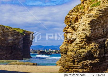 Cathedral Beach in Galicia Spain. 137966281