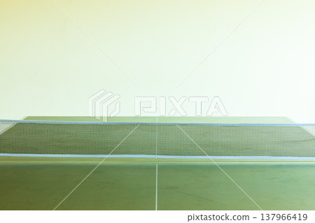 Closeup tennis table with net 137966419