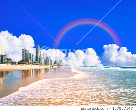 The spectacular view of Surfers Paradise Beach The spectacular view of Surfers Paradise Beach 137967147