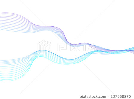 Abstract vector flow of two contrasting wavy elements on white space. Eps 10 Abstract vector flow of two contrasting wavy elements on white space. Eps 10 137968870