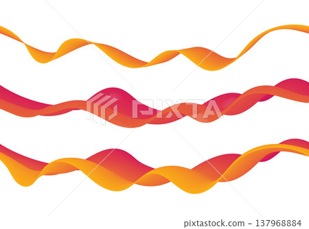 Abstract linear wave with smooth blue-purple gradient on isolated white background. Eps 10 Abstract linear wave with smooth blue-purple gradient on isolated white background. Eps 10 137968884