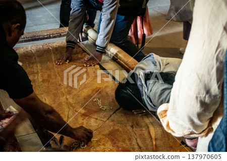 Global Christian denominations gathered in the Holy Sepulchre. Global Christian denominations gathered in the Holy Sepulchre. 137970605