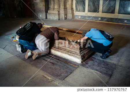 Global Christian denominations gathered in the Holy Sepulchre. Global Christian denominations gathered in the Holy Sepulchre. 137970767