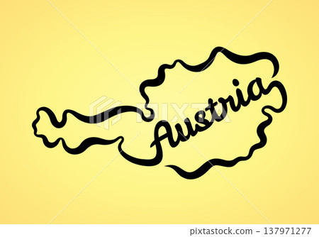 Simple map of Austria Simple map of Austria 137971277