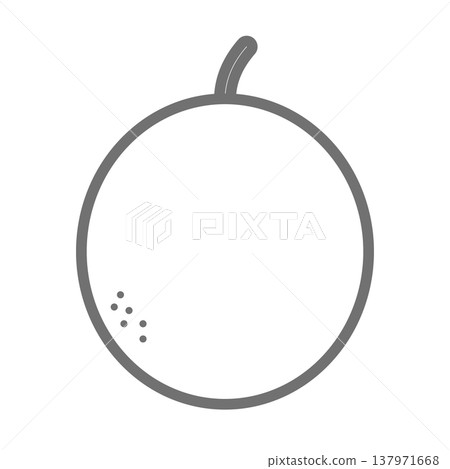Simple line art illustration of passion fruit 137971668