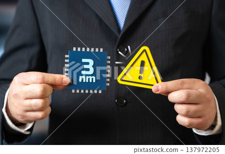 3nm microchip supply warning. Production issues. Production shortages, high demand, and rising prices. Semiconductor bottlenecks, manufacturing limits. Supply chain issues. Energy efficiency of chips. 3nm microchip supply warning. Production issues. Production shortages, high demand, and rising prices. Semiconductor bottlenecks, manufacturing limits. Supply chain issues. Energy efficiency of chips. 137972205