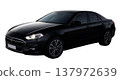 Black sedan-type car - transparent background 137972639