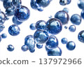 abstract background of blue and white spheres 137972966