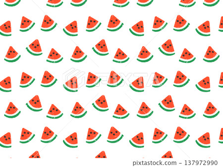 Crayon-style watermelon pattern 137972990