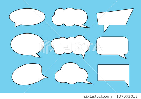 Set of callout, speech bubbles, chats, elements icons, vector illustration. Set of callout, speech bubbles, chats, elements icons, vector illustration. 137973015