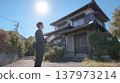 A man inspects an empty house. 137973214