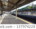 Platform at Saiki Station on the Nippo Main Line 137974228