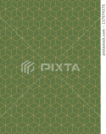 深綠色和仿金色玳瑁紋圖案背景 137974378