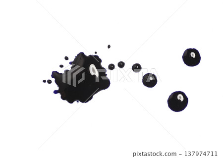 Blots of ink isolated on white Blots of ink isolated on white 137974711