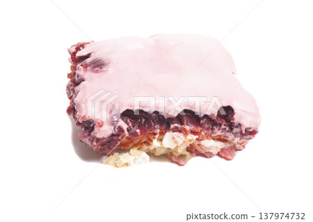 Herring under fur coat salad isolated on white Herring under fur coat salad isolated on white 137974732
