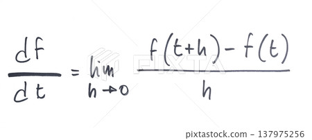 the formula of differential calculus written with black marker the formula of differential calculus written with black marker 137975256