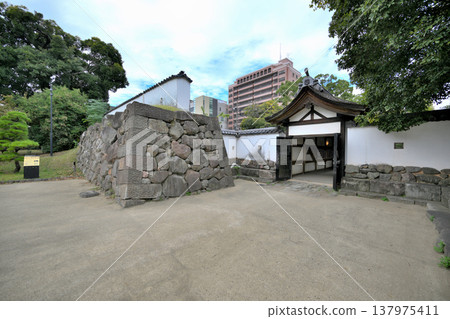 大分縣:船井城-砲塔和石牆 大分縣:船井城-砲塔和石牆 137975411