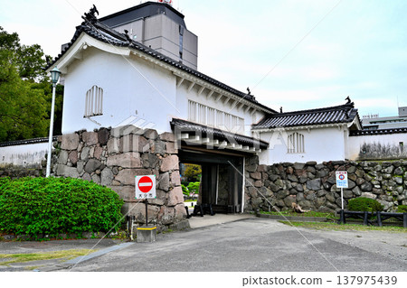 大分縣：船井城－砲塔和石牆 137975439