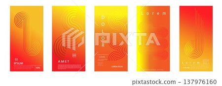 Abstract Neon Gradient Background with Colorful Light Stripes. Backdrop for branding, web, covers, ad banners, presentations, posters, modern digital graphics, creative design. Vector image 137976160