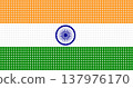 Indian flag dotted vector banner 137976170