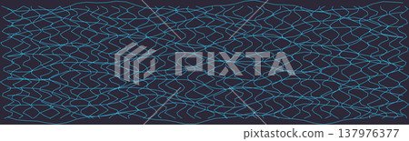 Abstract distorted grid pattern with wavy blue lines Abstract distorted grid pattern with wavy blue lines 137976377