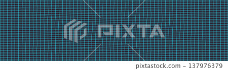 Abstract blue grid pattern with subtle wave effect Abstract blue grid pattern with subtle wave effect 137976379