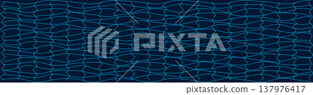 Abstract distorted grid pattern with wavy lines in blue tones Abstract distorted grid pattern with wavy lines in blue tones 137976417
