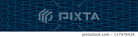 Abstract wavy grid with distorted blue lines on dark background Abstract wavy grid with distorted blue lines on dark background 137976426