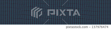 Abstract geometric grid pattern with wavy blue lines Abstract geometric grid pattern with wavy blue lines 137976474