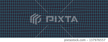 Wavy blue grid pattern on dark background for modern design Wavy blue grid pattern on dark background for modern design 137976557
