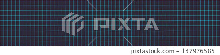 Symmetrical grid pattern with neon lines on dark background Symmetrical grid pattern with neon lines on dark background 137976585