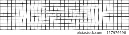 Abstract black and white distorted grid pattern background 137976696