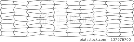 Abstract distorted grid pattern with wavy lines 137976700