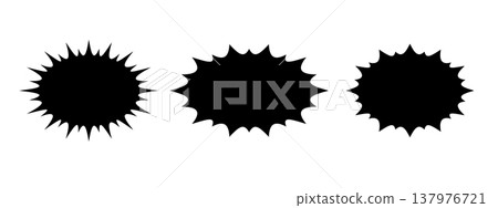 Three black splat stars on white background Three black splat stars on white background 137976721