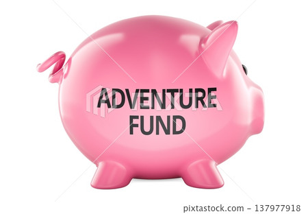 Adventure Fund concept with piggy bank. 3D rendering 137977918