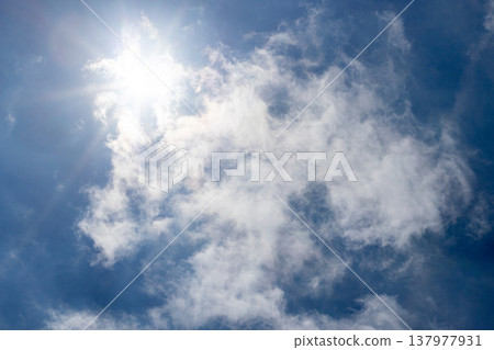 Sunlight falling from the clouds Sunlight falling from the clouds 137977931