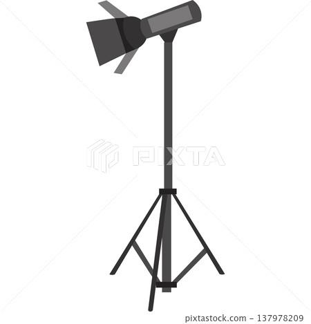 Stage lamp in stand vector icon 137978209