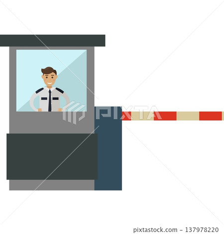 Parking lot attendant vector icon 137978220
