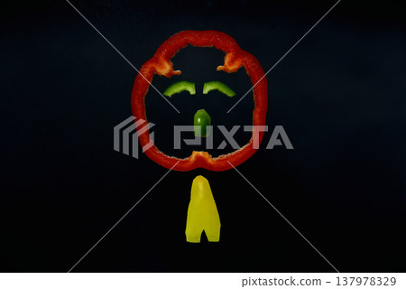 Paprika, Bell pepper, Colored bell pepper, Character Paprika, Bell pepper, Colored bell pepper, Character 137978329