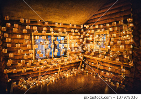 A room decorated with lanterns A room decorated with lanterns 137979036