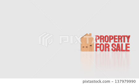 Property For Sale Residential Home Investment and Real Estate Concept 3d render. 137979990