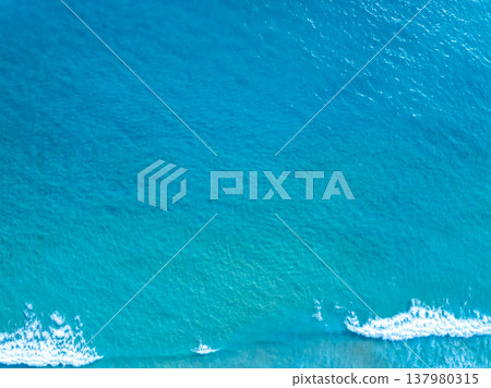 Top view sea surface waves texture background 137980315