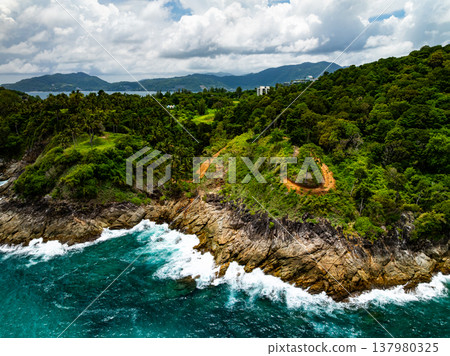 Bird eye view photo of waves and water surface texture sea sky background Beautiful nature Amazing view sea ocean background Bird eye view photo of waves and water surface texture sea sky background Beautiful nature Amazing view sea ocean background 137980325