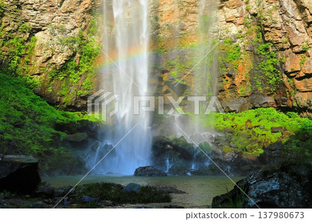 Fukino Falls with Rainbow (Usa City) Fukino Falls with Rainbow (Usa City) 137980673