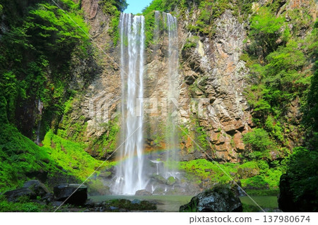Fukino Falls with Rainbow (Usa City) Fukino Falls with Rainbow (Usa City) 137980674